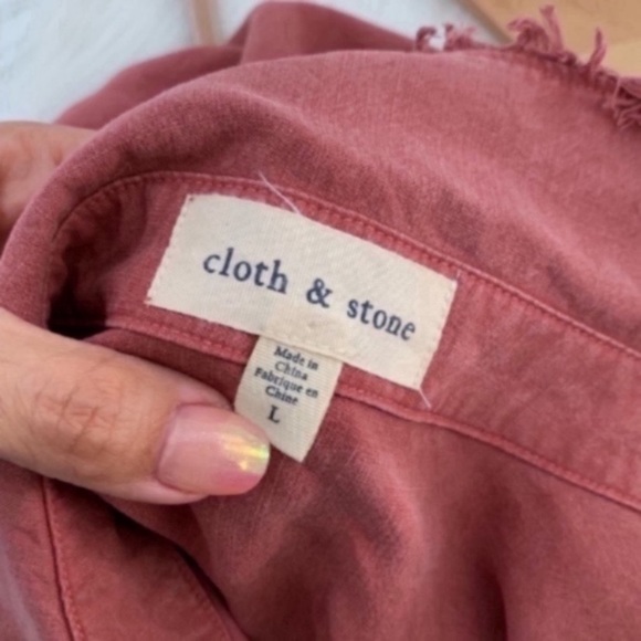 Anthropologie Cloth & Stone Tiered Button Down Top - Picture 6 of 8